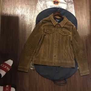 polo suede trucker jacket